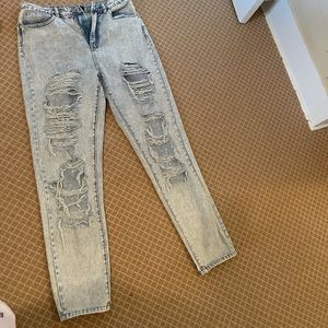 Missguided Tall Mom Jean Distressed